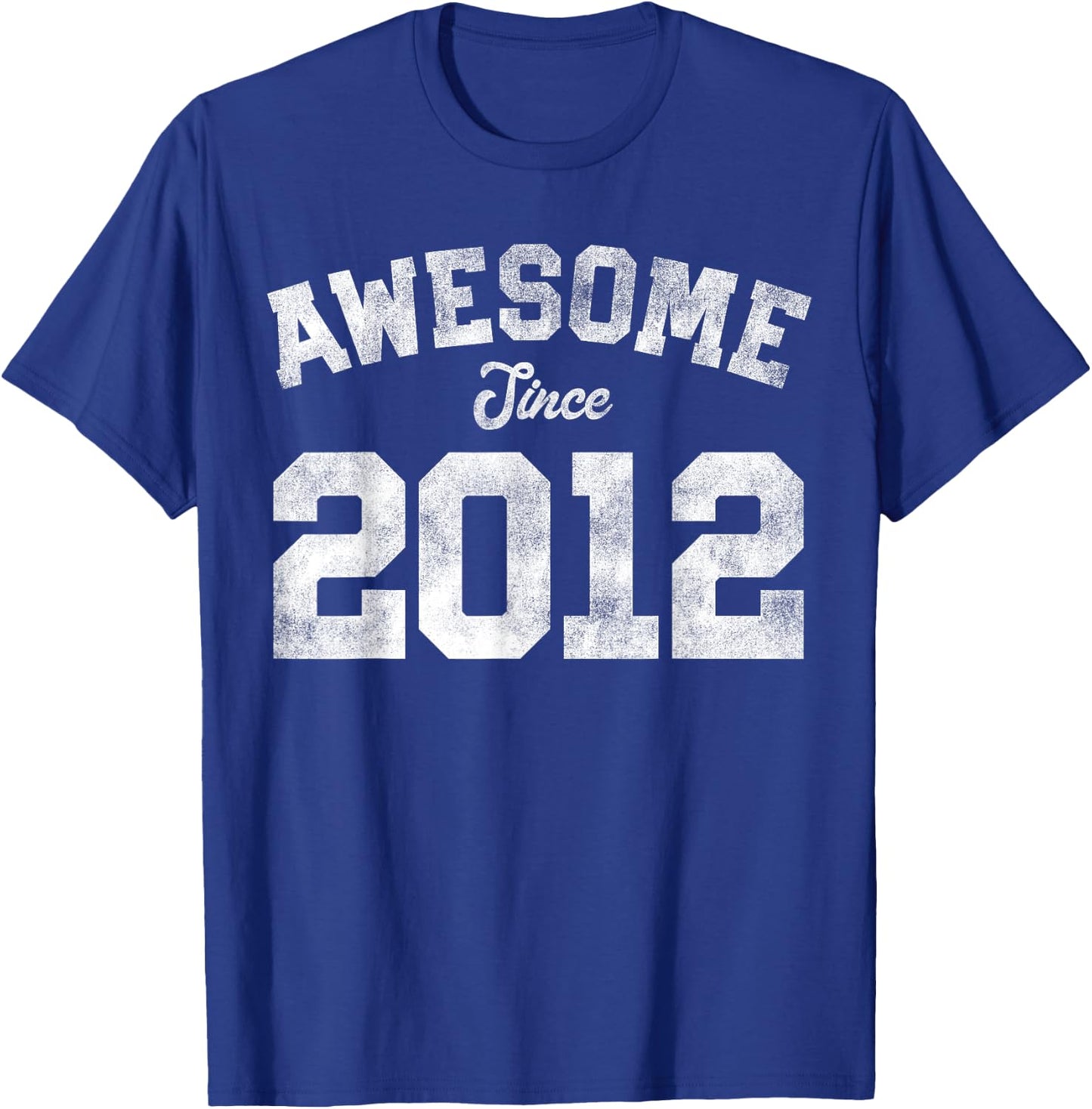 Awesome Since 2012 14th Birthday 14 Years Old - Retro T-Shirt - T-Shirt | Royal