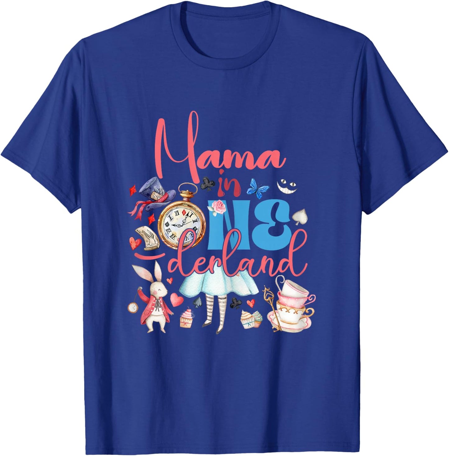 Alice Mama in ONEderland Birthday Family T-Shirt - T-Shirt | Royal