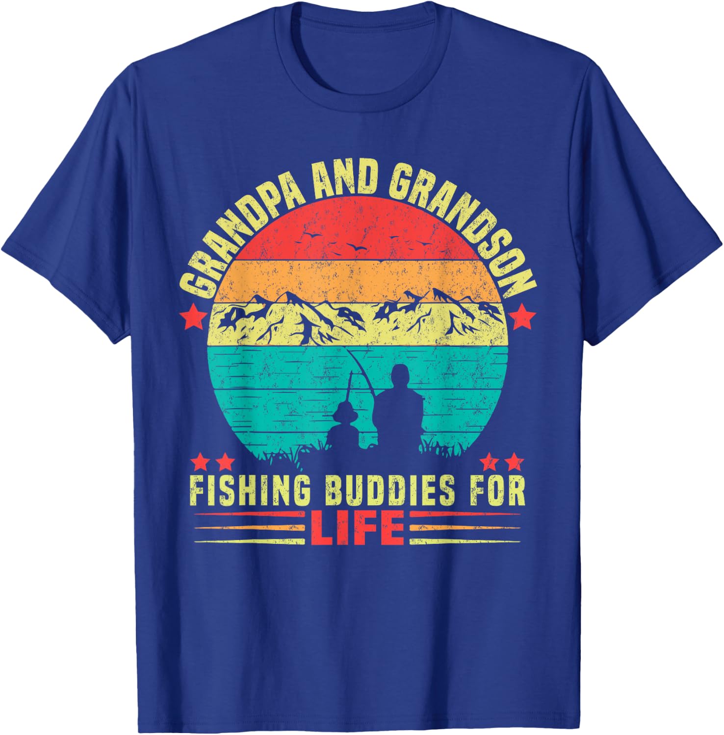 Grandpa And Grandson Fishing Buddies For Life T-Shirt - T-Shirt | Royal