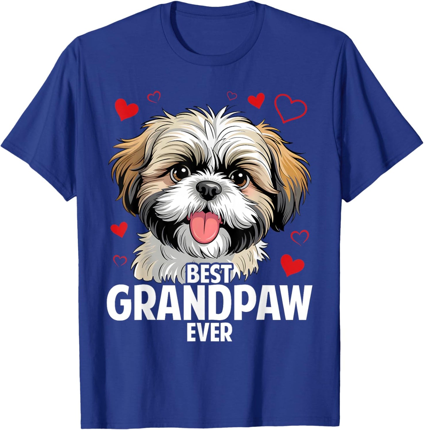 Best Grandpaw Ever Shih Tzu Dog Grandpa T-Shirt - T-Shirt | Royal