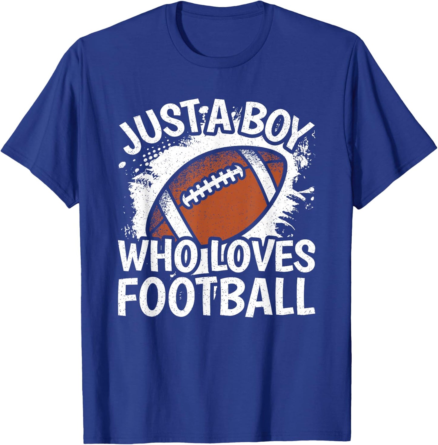 Just A Boy Who Loves Football American Football Boys Kids T-Shirt - T-Shirt | Royal