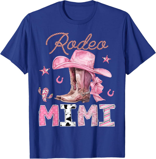 Rodeo Mimi Pink Boots Coquette CowGirl Birthday Party T-Shirt - T-Shirt | Royal