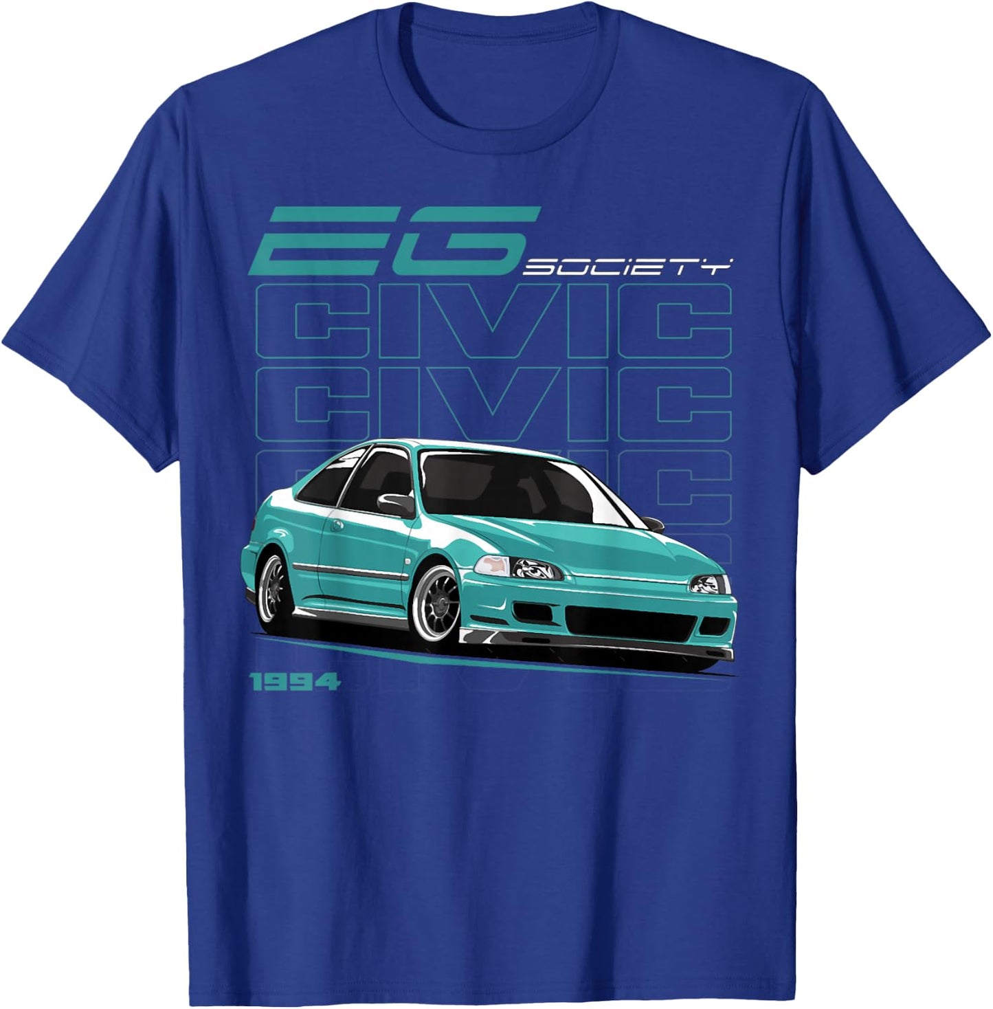 Civic Eg Car T-Shirt - T-Shirt | Royal