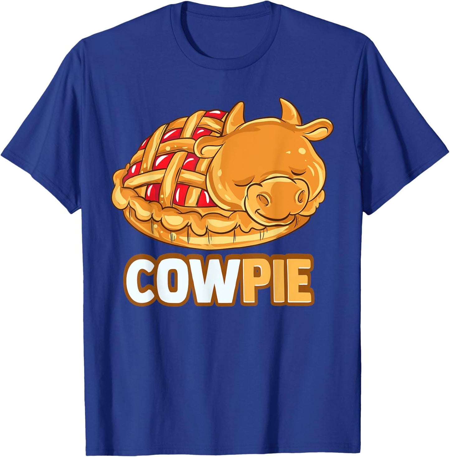 Funny Cowpie Food Crufty Food Lover Cow Animal Cattle T-Shirt - T-Shirt | Royal