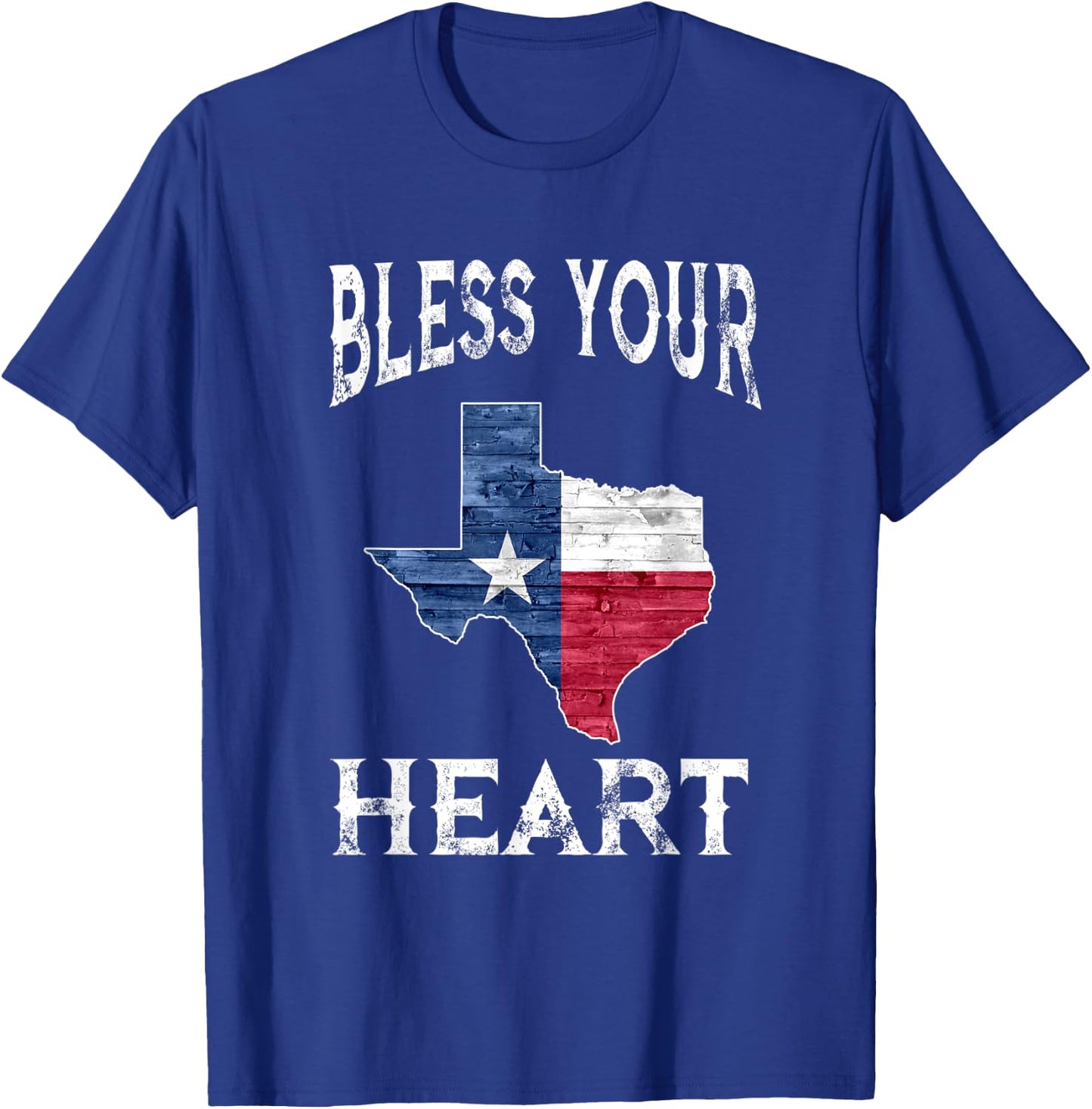 Bless Your Heart Southern Slang Texas State Flag T-Shirt - T-Shirt | Royal