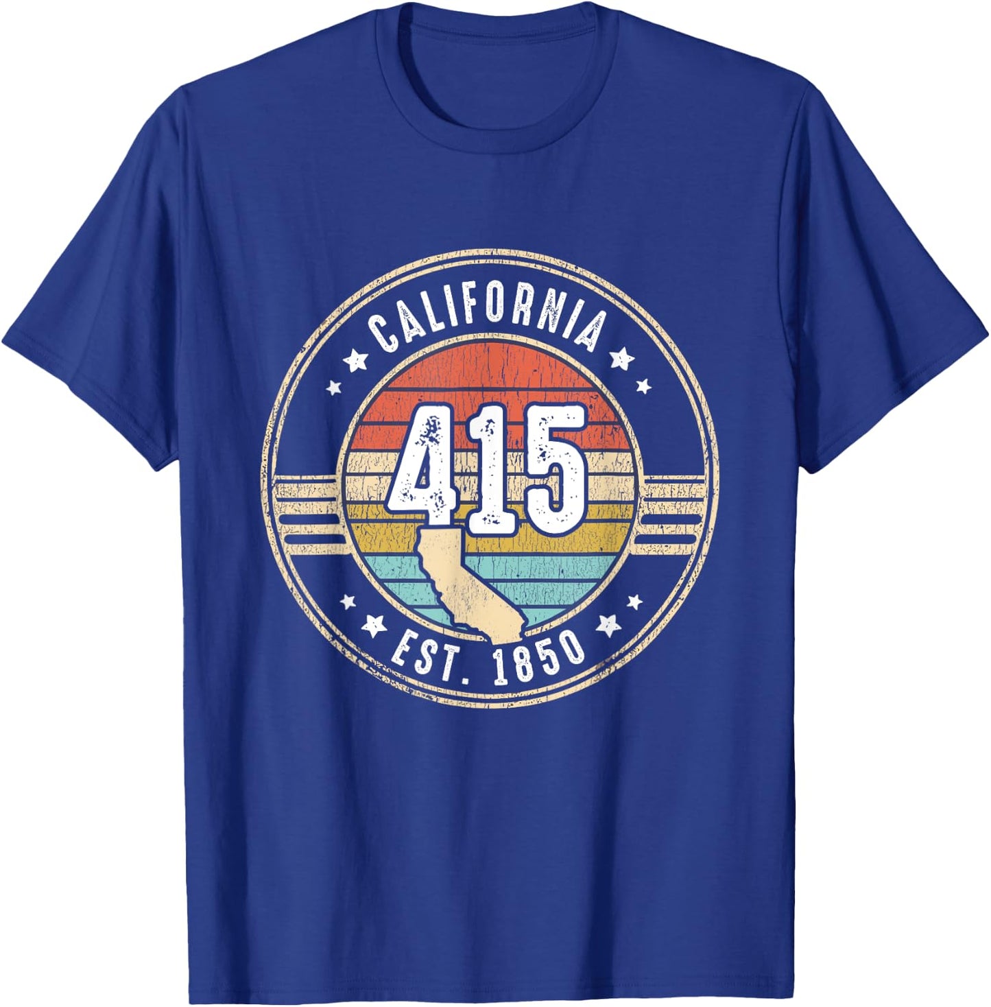 California Area Code 415 Home State Pride Souvenir T-Shirt - T-Shirt | Royal