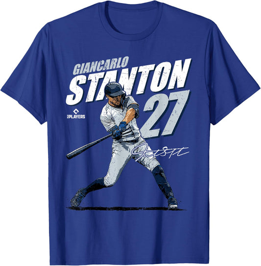 Giancarlo Stanton | New York Baseball Players | MLBGSN3001 T-Shirt - T-Shirt | Royal