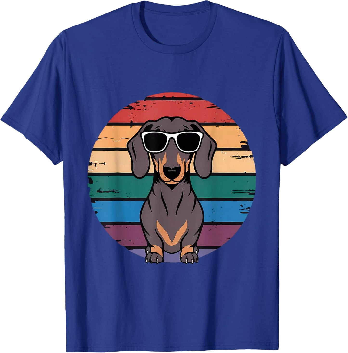 Retro Dachshund Sunset T-Shirt - T-Shirt | Royal