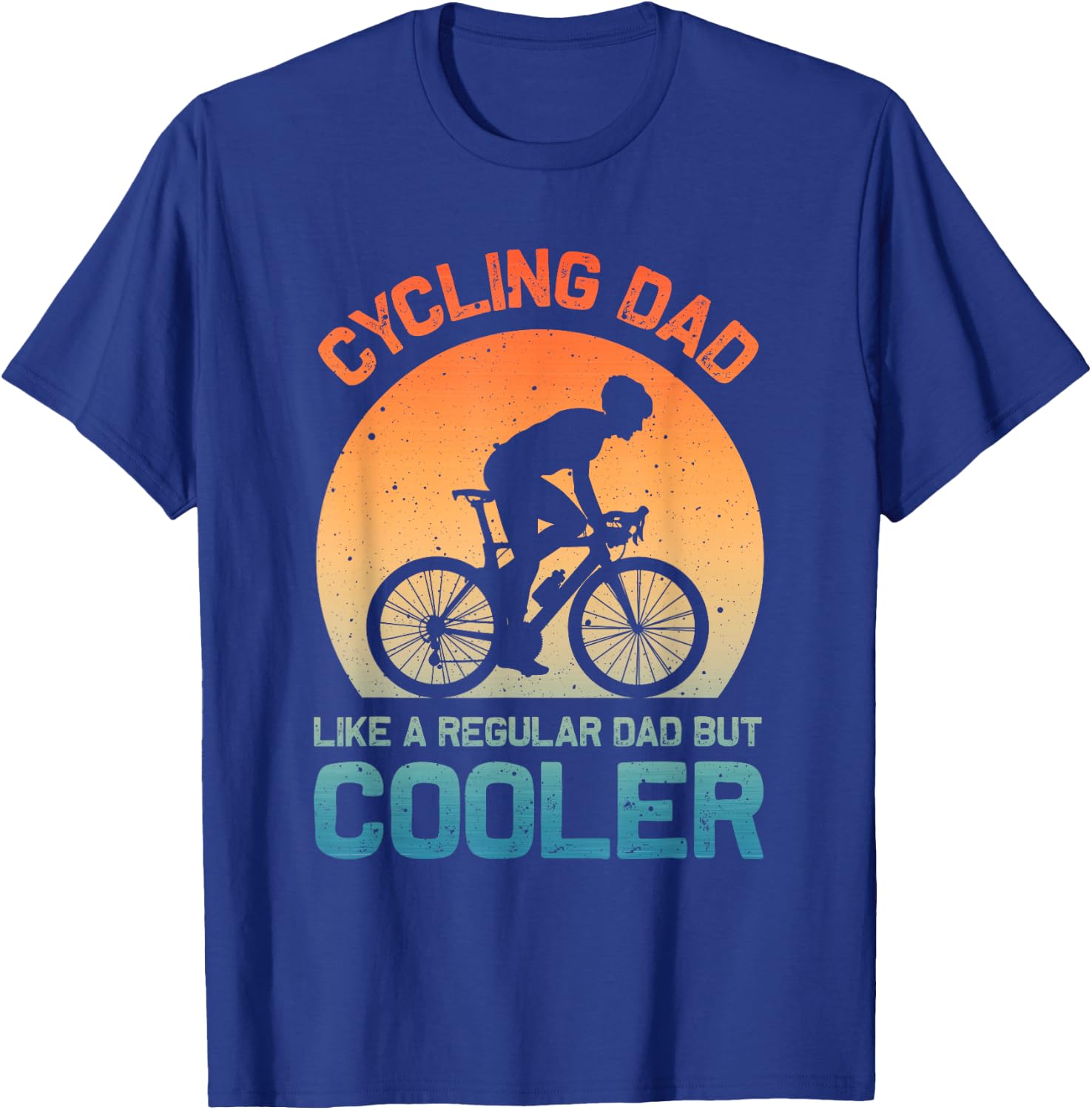 Cycling Dad Art Father Biking Cyclist Road Cycling T-Shirt - T-Shirt | Royal