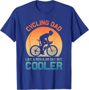Cycling Dad Art Father Biking Cyclist Road Cycling T-Shirt - T-Shirt | Royal