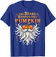 The Beard Behind the Pumpkin Halloween Bearded Men T-Shirt - T-Shirt | Royal