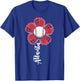 Cute Flower Atlanta Retro Baseball Lover Game Day T-Shirt - T-Shirt | Royal