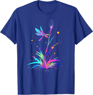 Dandelion Puff Ball with Dragonfly T-Shirt - T-Shirt | Royal