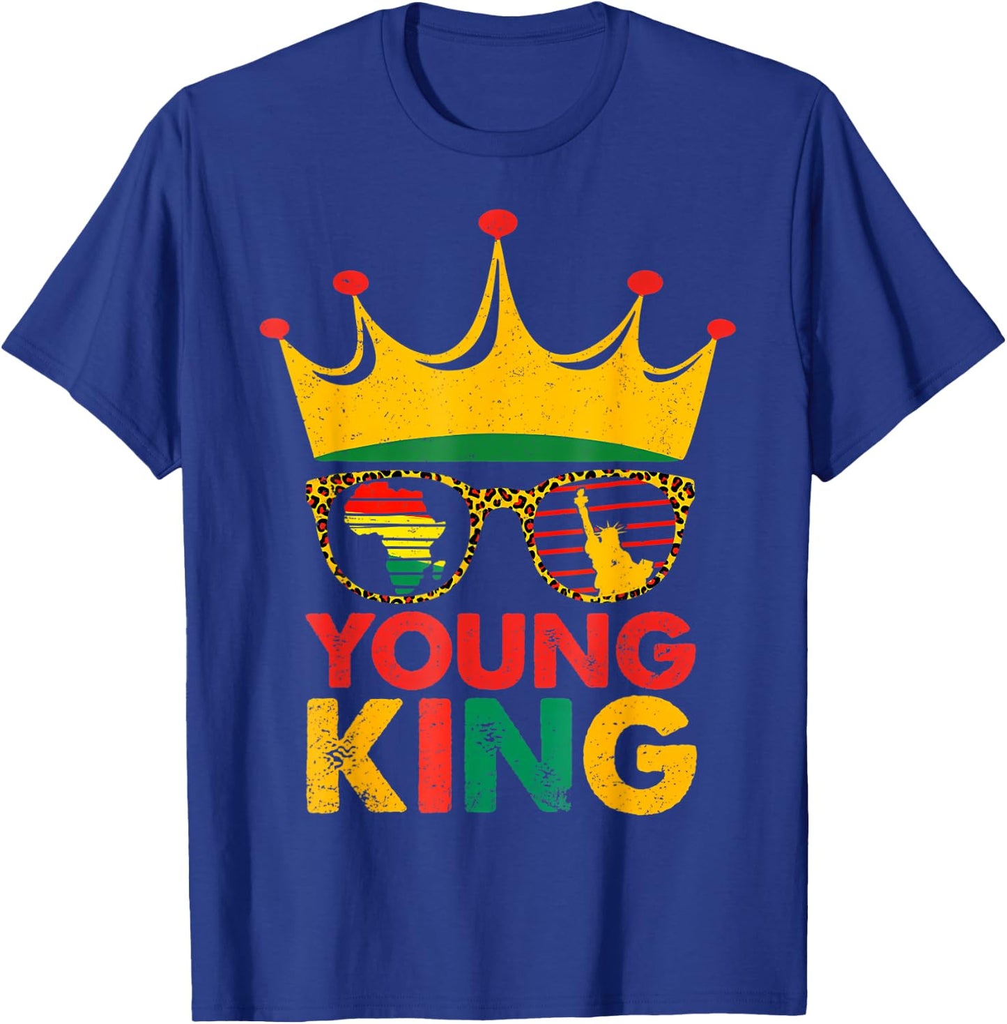 Young King Crown African American Kids Boys 1865 Juneteenth T-Shirt - T-Shirt | Royal