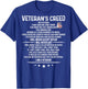 Veteran's creed I'm a veteran Shirt Themed Military Support T-Shirt - T-Shirt | Royal