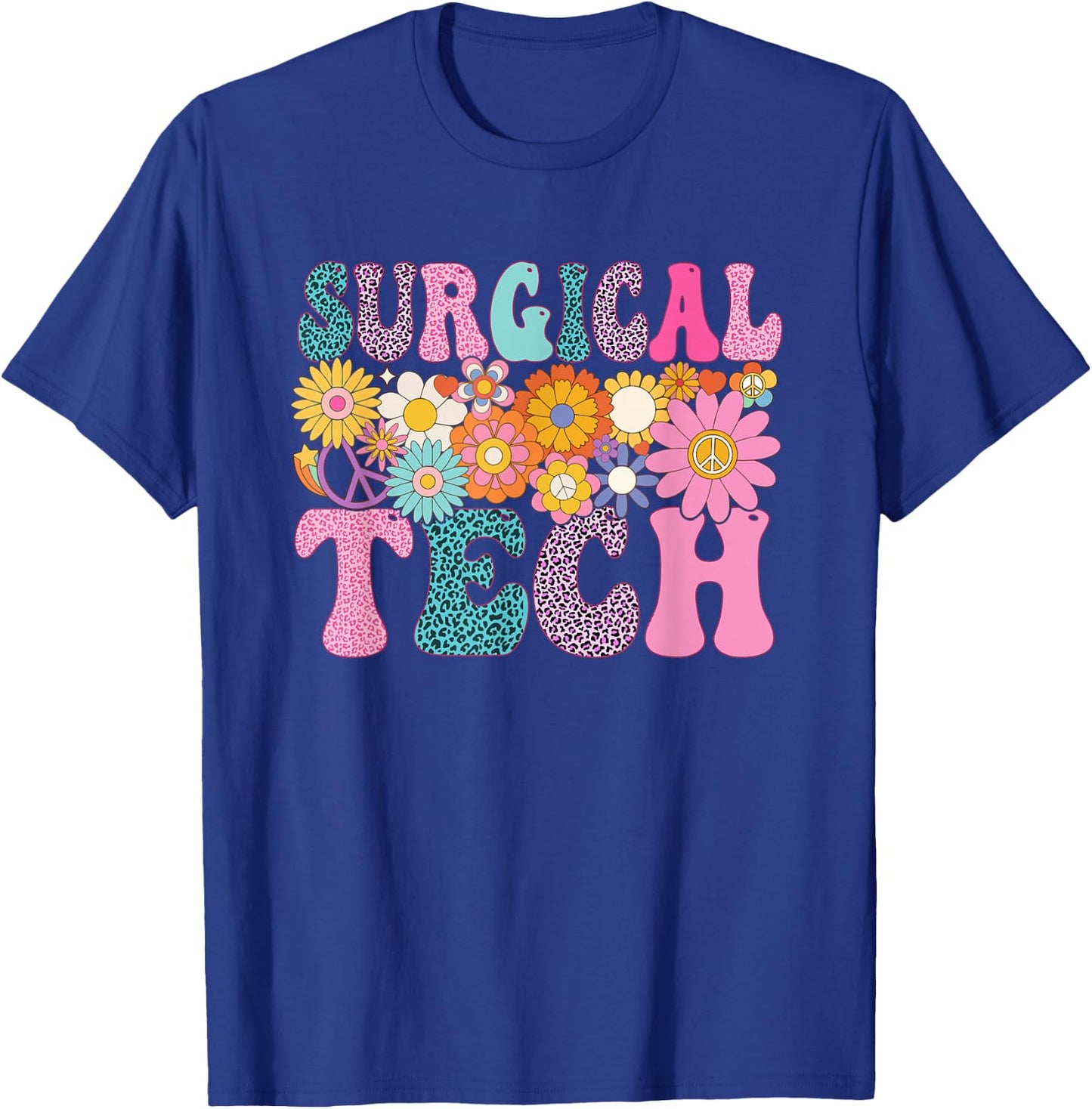 Surgical Tech Week Groovy Leopard Appreciation Day T-Shirt - T-Shirt | Royal