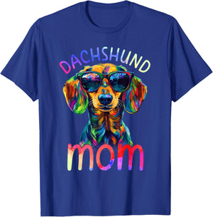 Dachshund Mom Colorful Pop Art Dachshund Dog T-Shirt - T-Shirt | Royal