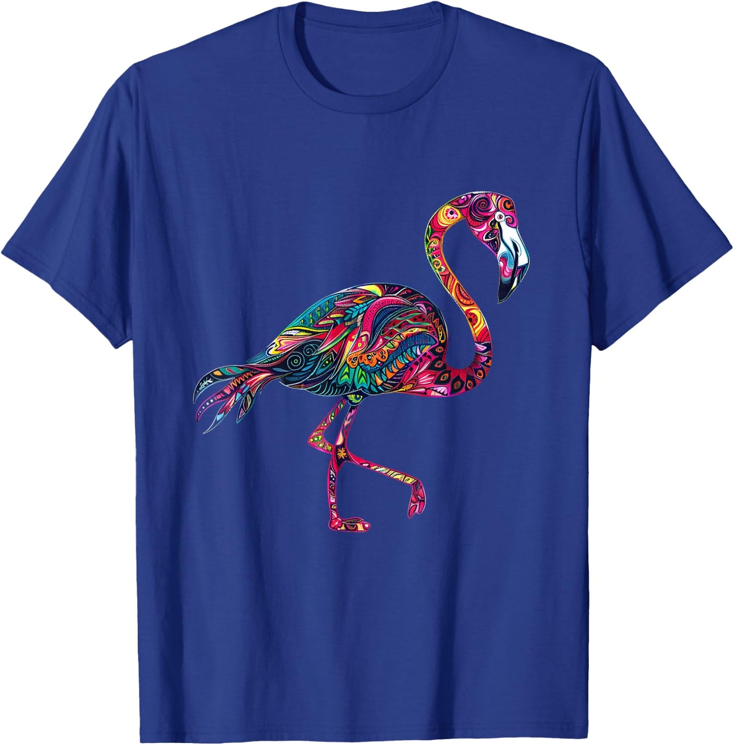Pink Flamingo Bird Animal Print Colourful Motif Artwork T-Shirt - T-Shirt | Royal