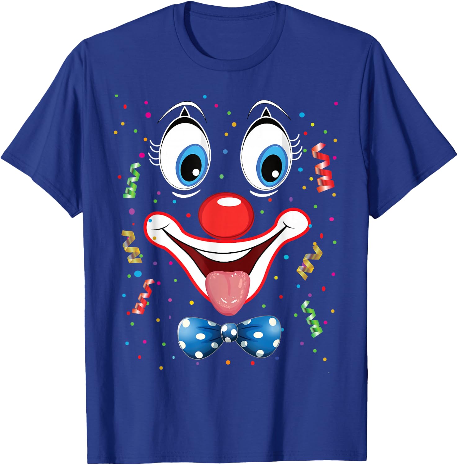 Carnival Clown Face Circus Costume Kids Men Women Carnivals T-Shirt - T-Shirt | Royal
