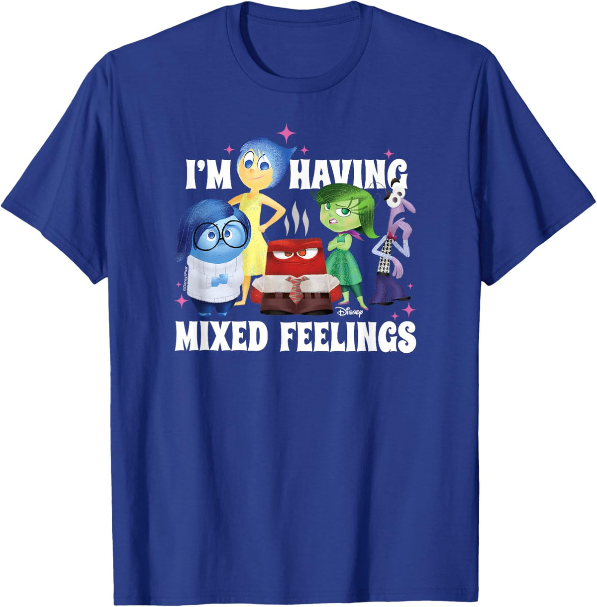 Inside Out - Joy Sadness Disgust Anger Fear Mixed Feelings T-Shirt - T-Shirt | Royal