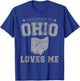 Someone In Ohio Loves Me Heart Vintage State T-Shirt - T-Shirt | Royal