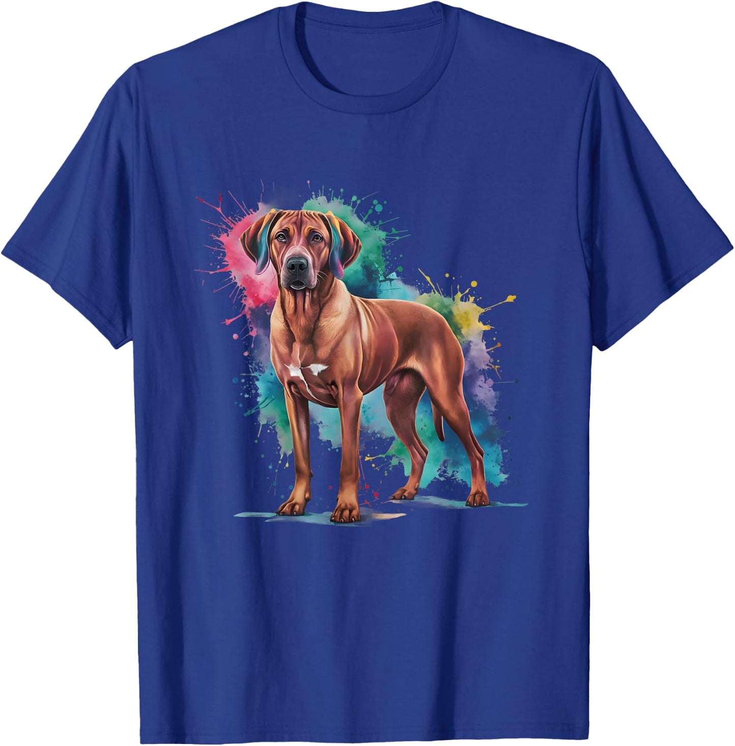 Men Woman Colorful Watercolor Rhodesian Ridgeback T-Shirt - T-Shirt | Royal