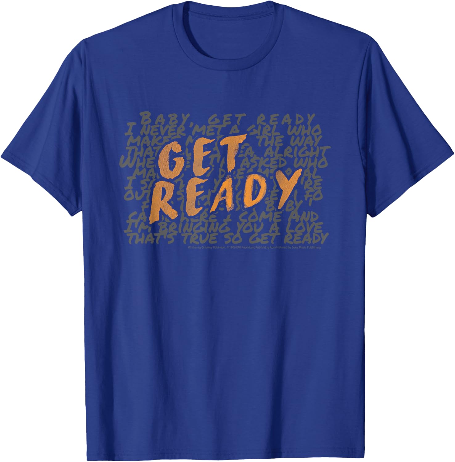Get Ready Lyrics The Temptations Motown Records T-Shirt - T-Shirt | Royal