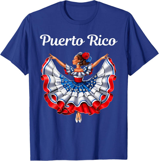 Puerto Rico Girl Puerto Rican Heritage Boricua Pride T-Shirt - T-Shirt | Royal