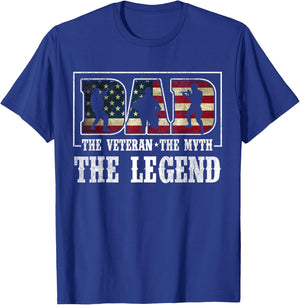 The Veteran The Myth The Legend Veteran Dad Gif T-Shirt - T-Shirt | Royal