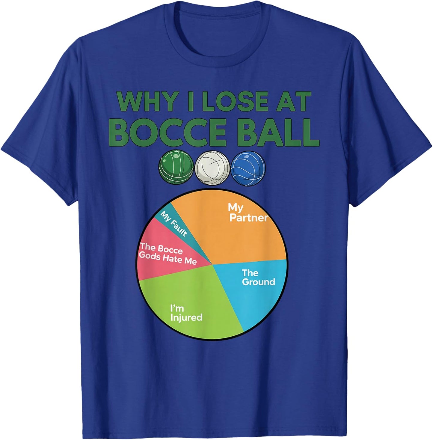 Why I Lose Italian Bocce Player Boccia Italy Boules Bocce T-Shirt - T-Shirt | Royal