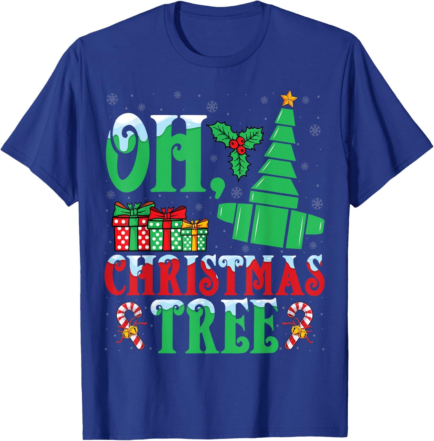Oh Christmas Tree Xmas Light Respiratory Therapist Christmas T-Shirt - T-Shirt | Royal