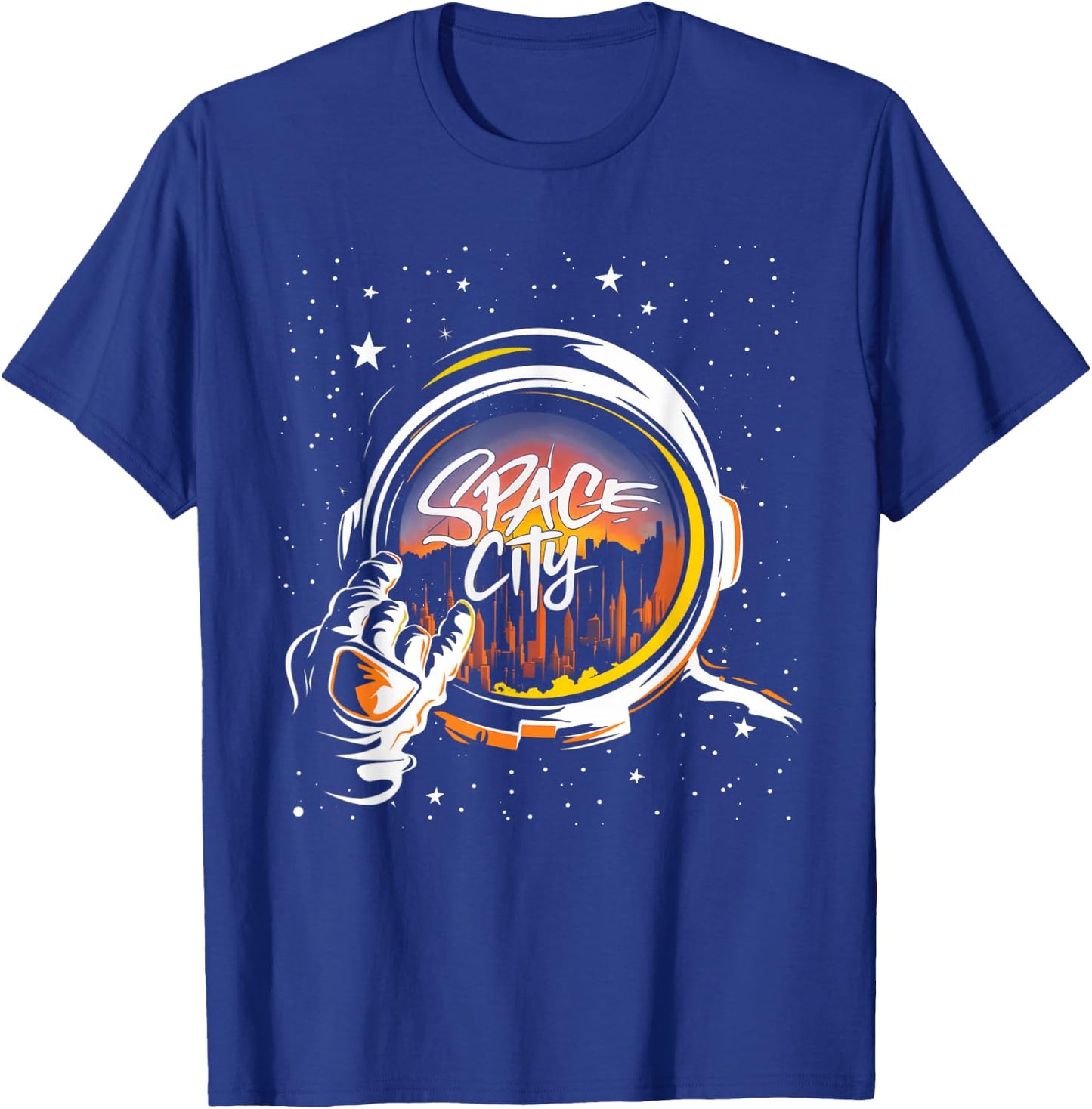 Lovely Houston Last Name Cartoon Retro Art Lovers Space City T-Shirt - T-Shirt | Royal