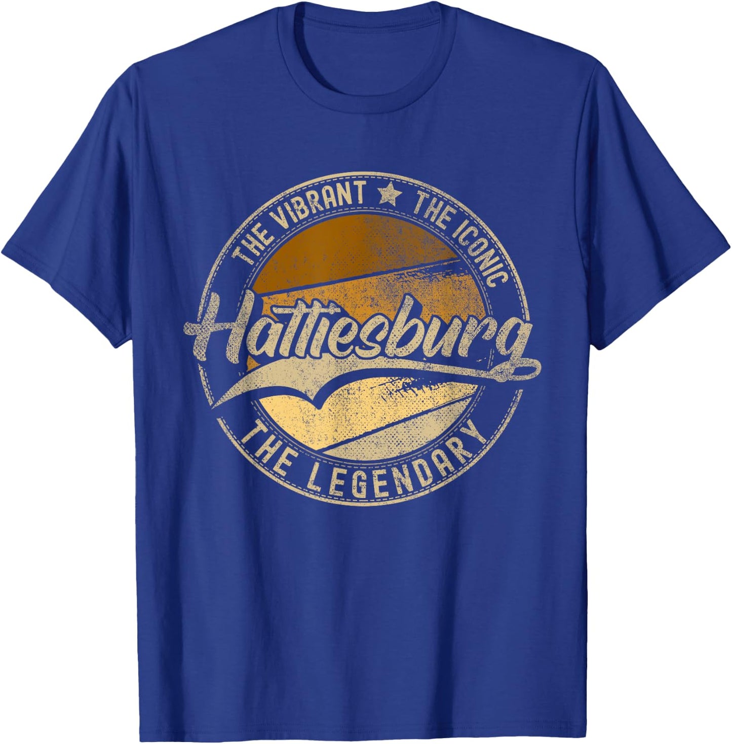 Hattiesburg MS | Mississippi | Vintage Distressed T-Shirt - T-Shirt | Royal