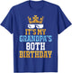 Grandson Granddaughter Happy It's My Grandpa's 80th Birthday , Small, Black T-Shirt - T-Shirt | Royal