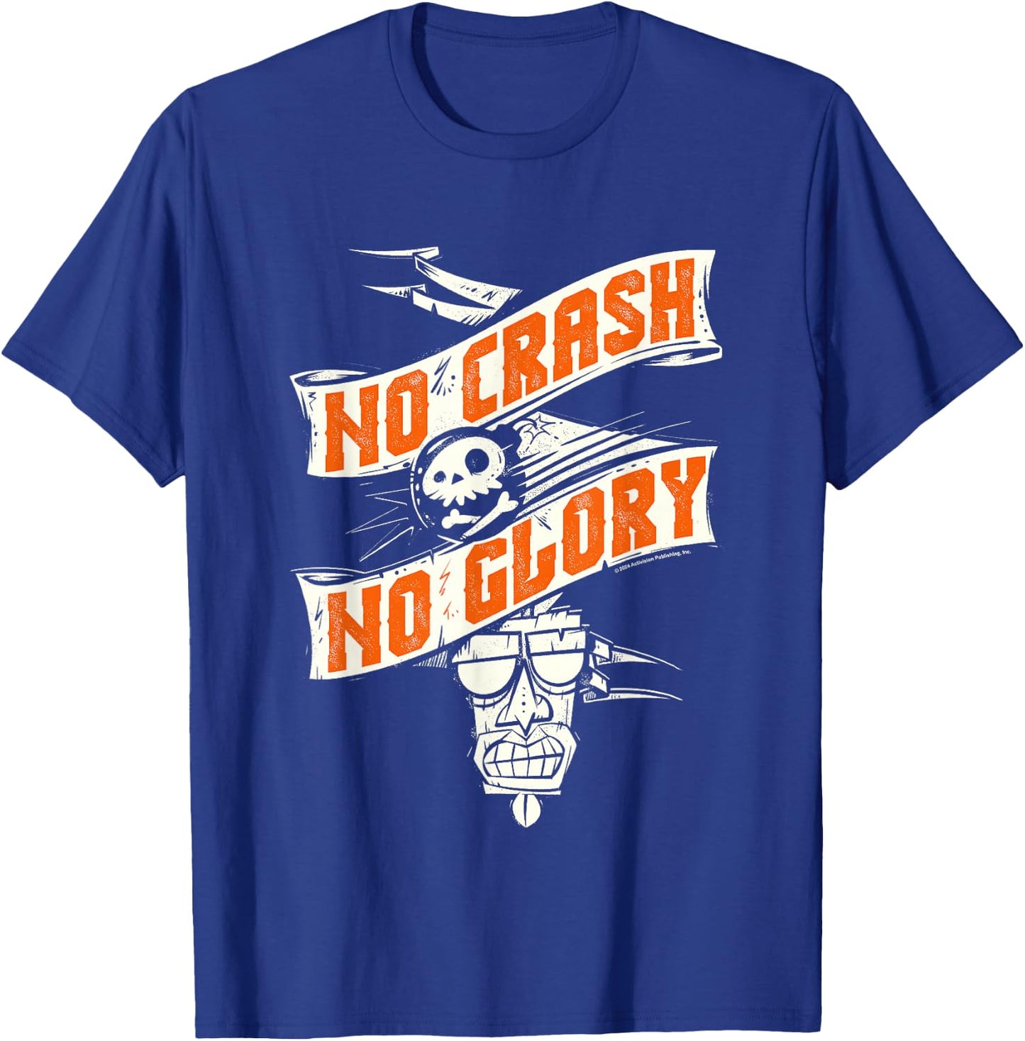 Crash Bandicoot No Crash No Glory Aku Aku Big Chest Logo T-Shirt - T-Shirt | Royal