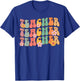Groovy Teacher Cute Daisy Flower Retro Back to School T-Shirt - T-Shirt | Royal