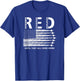 RED American Flag Remember Everyone Deployed Military T-Shirt - T-Shirt | Royal