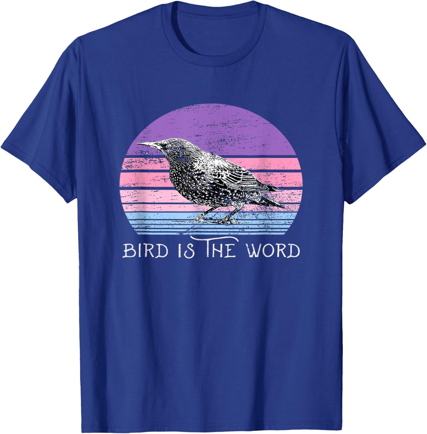 Vintage-Bird-is-The-Word- -Women's-Men's-Animal-Lover T-Shirt - T-Shirt | Royal
