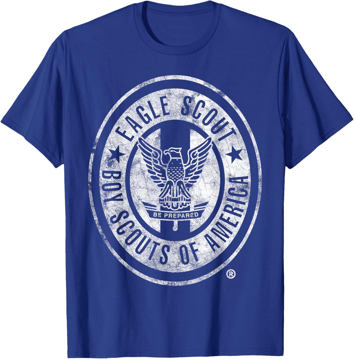 Eagle Scout Vintage (White Distressed) T-Shirt - T-Shirt | Royal