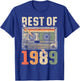 Best of 1989 Old Cassette 37th Birthday Retro T-Shirt - T-Shirt | Royal