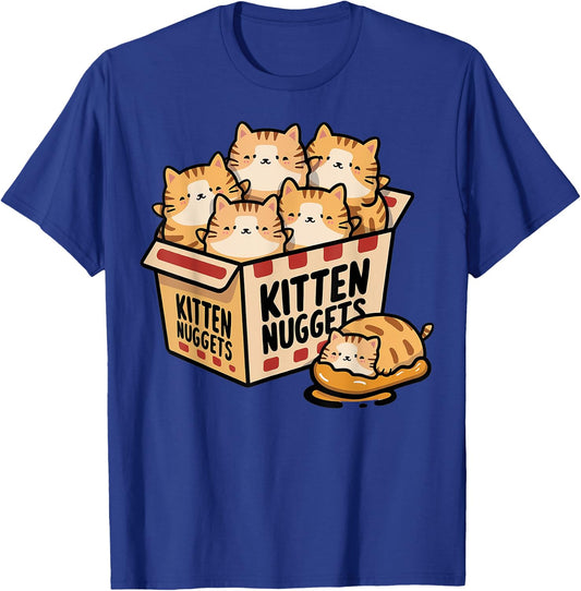 Kitten Chicken Nuggets Gifts For Cat Mom Cat Dad Cat Lover T-Shirt - T-Shirt | Royal