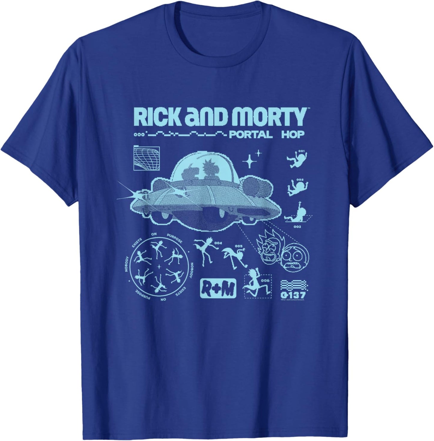 Rick and Morty Space Ship Alien Portal Hop T-Shirt - T-Shirt | Royal