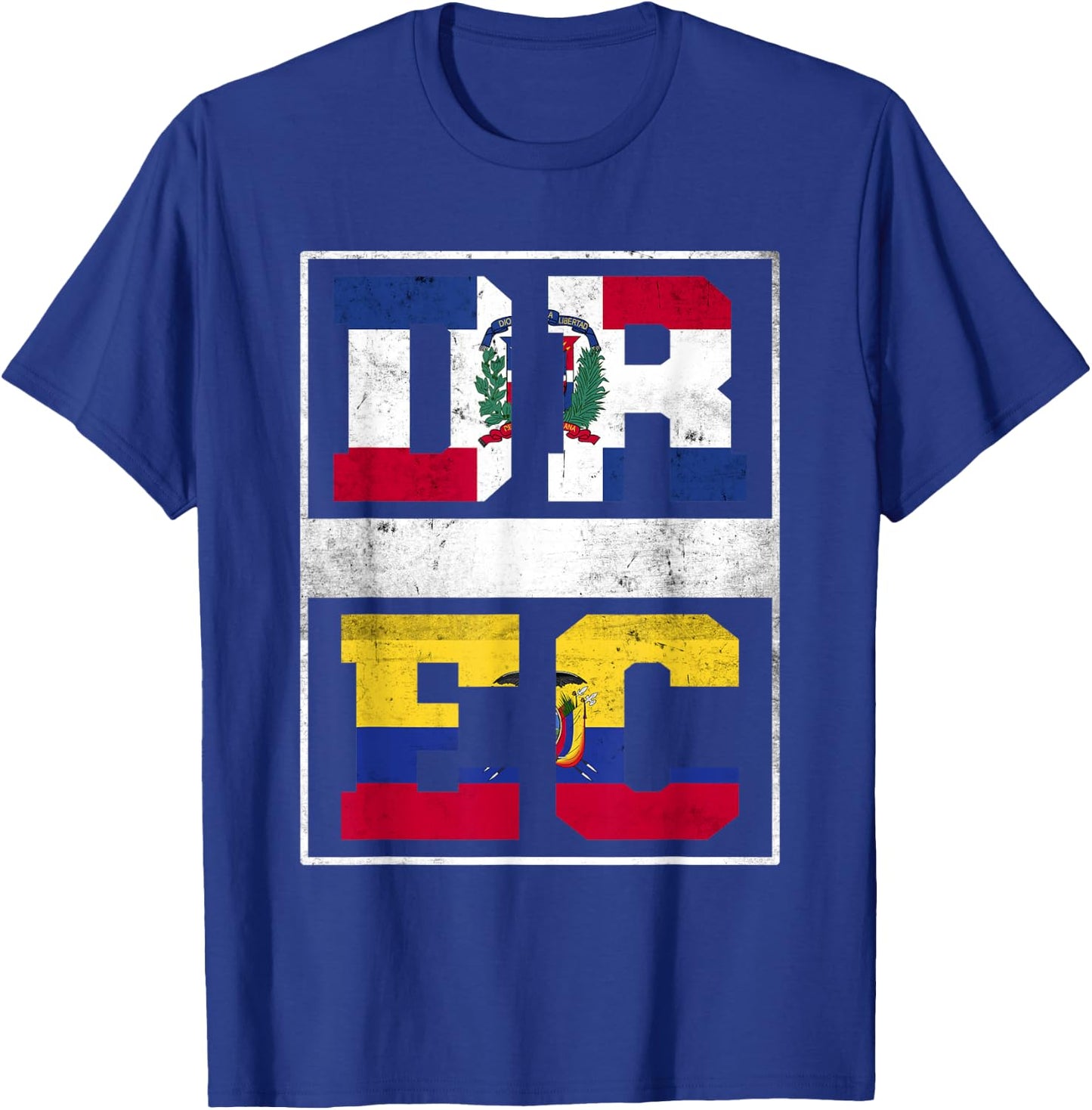 Dominican Republic and Ecuador Mix Dominicana Ecuadorian T-Shirt - T-Shirt | Royal