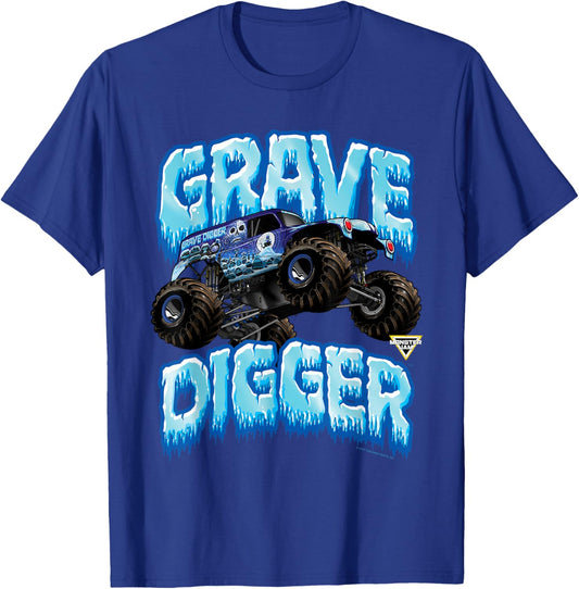 Monster Jam Grave Digger Ice Cold Monster Truck T-Shirt - T-Shirt | Royal