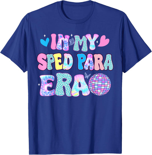 Tie Dye Leopard Back to school Gift In My Sped Para Era T-Shirt - T-Shirt | Royal