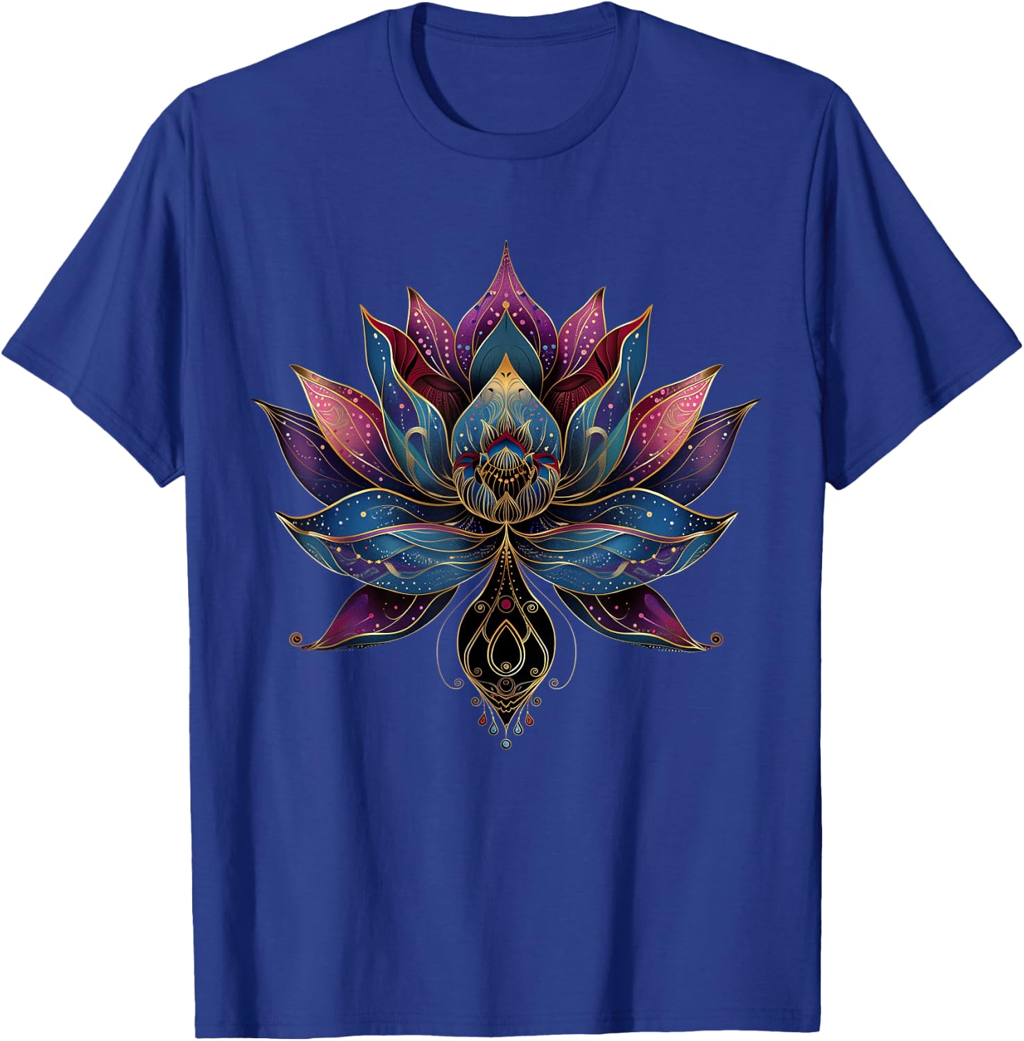 Lotus Flower Vintage Japanese Zen Buddhist Buddhism Yoga T-Shirt - T-Shirt | Royal