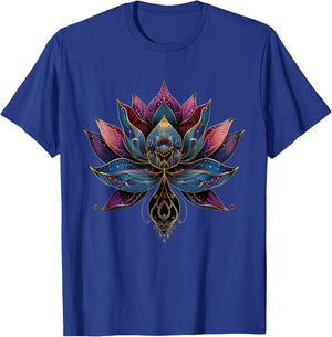 Lotus Flower Vintage Japanese Zen Buddhist Buddhism Yoga T-Shirt - T-Shirt | Royal
