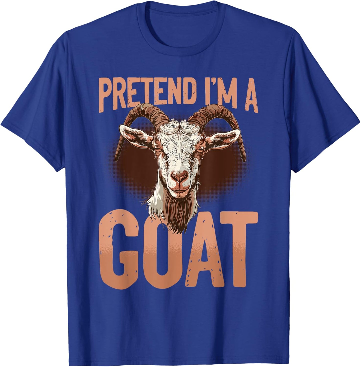 Funny Goat Farmer Animal Pretend I'm A Goat T-Shirt - T-Shirt | Royal