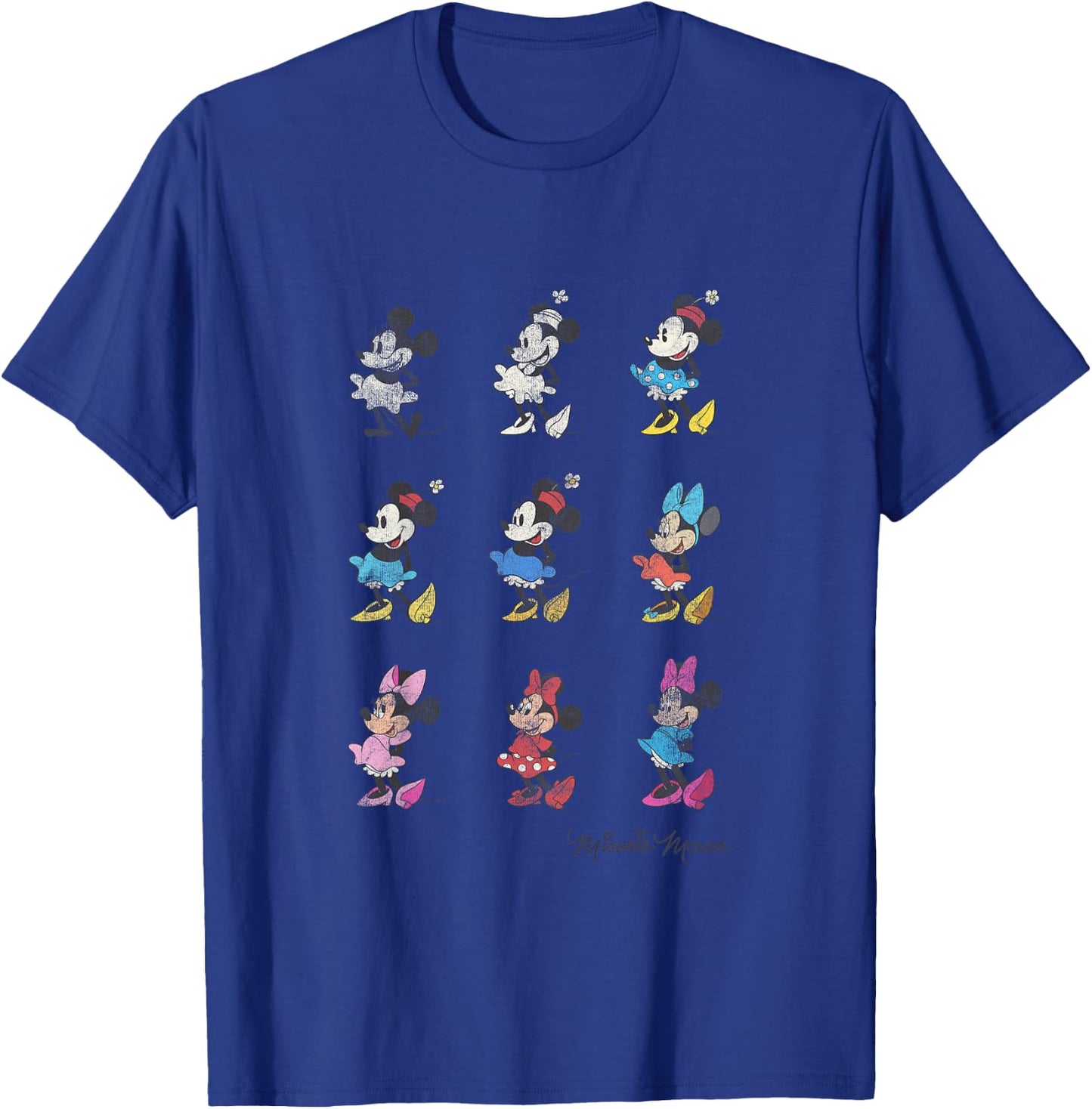 Kids Disney Mickey And Friends Classic Minnie Through The Years T-Shirt - T-Shirt | Royal