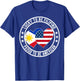 Lucky To Be Filipino Proud To Be American Funny Flag Graphic T-Shirt - T-Shirt | Royal